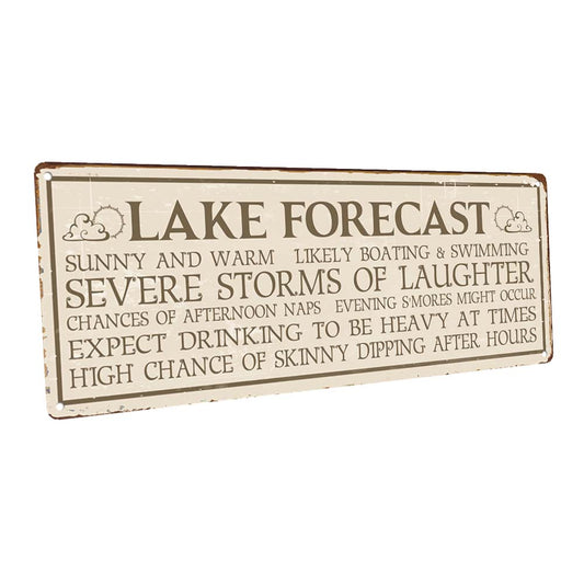 Lake Forecast Metal Sign