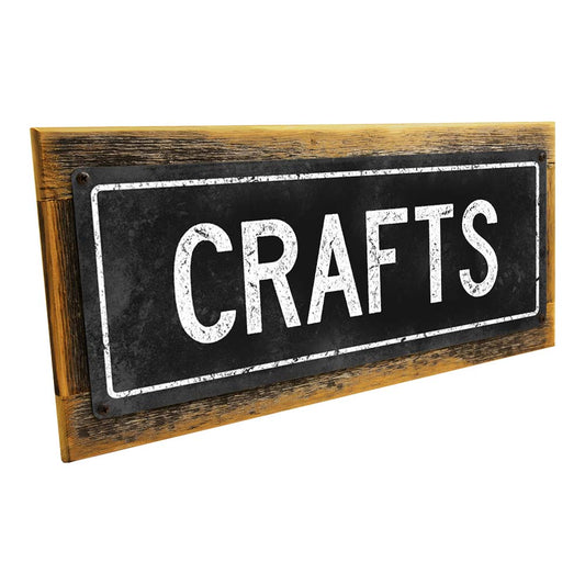 Framed Black Crafts Metal Sign