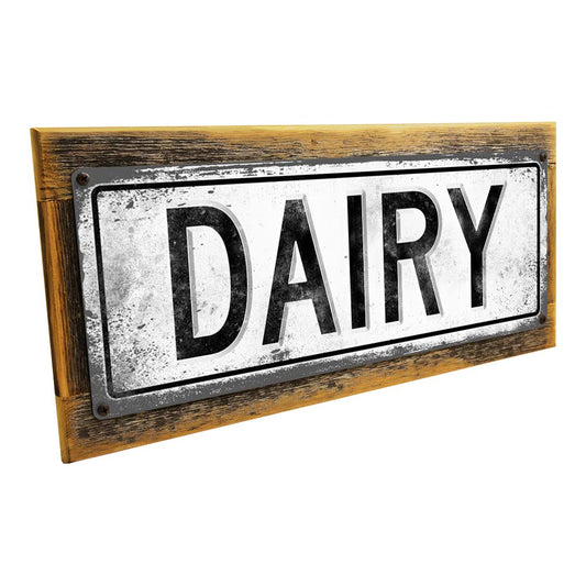 Framed Dairy Metal Sign