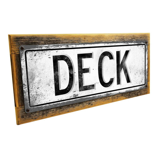 Framed Deck Metal Sign