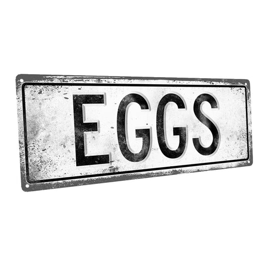Eggs Metal Sign