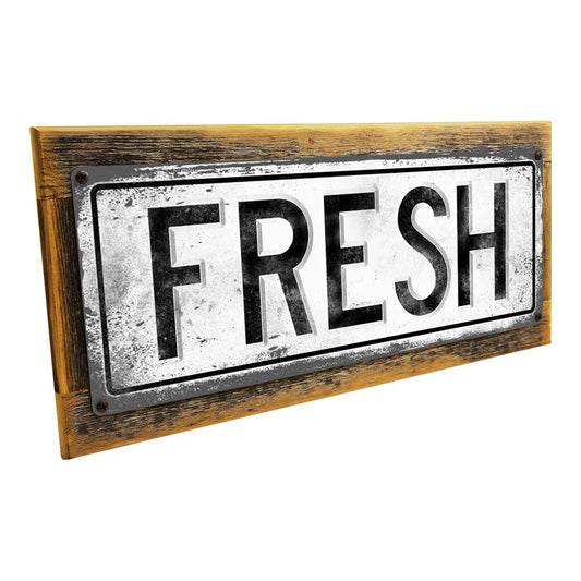 Framed Fresh Metal Sign