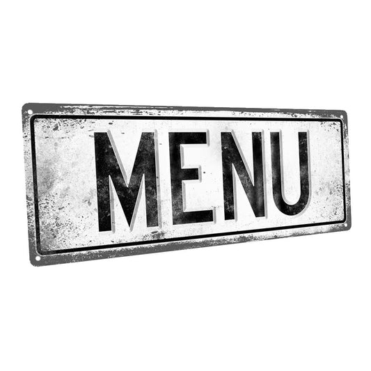 Menu Metal Sign