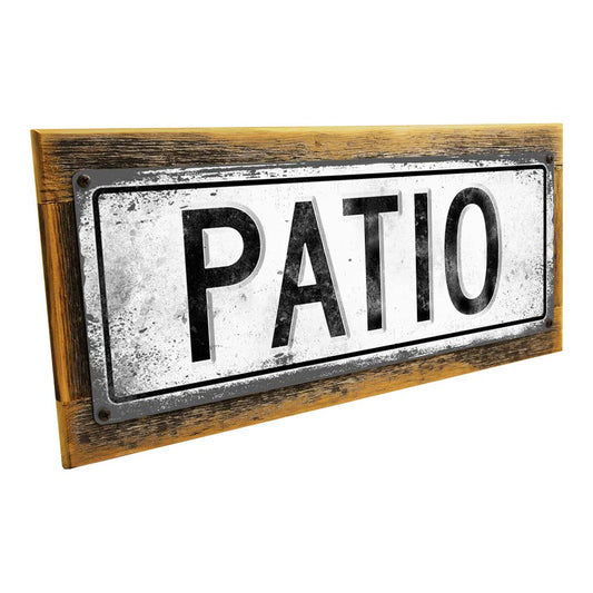 Framed Patio Metal Sign