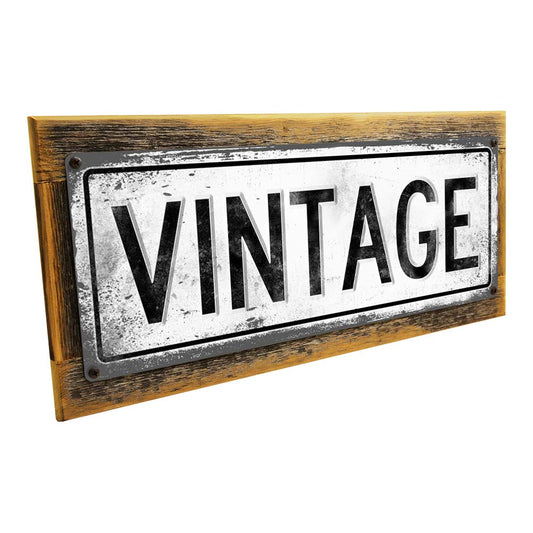 Framed Vintage Metal Sign