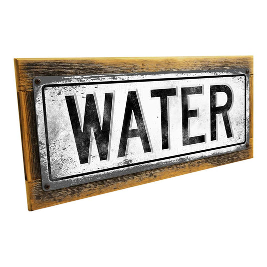 Framed Water Metal Sign