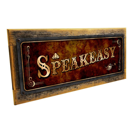 Framed Speakeasy Metal Sign