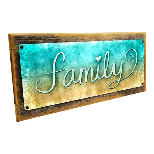 Framed Family Metal Sign