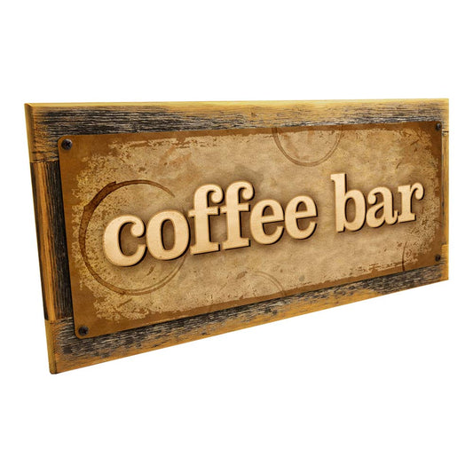 Framed Coffee Bar Metal Sign