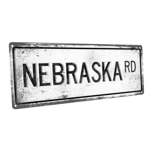Nebraska Rd. Metal Sign