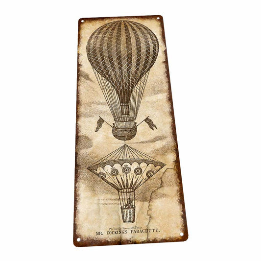 Vintage Hot Air Balloon Metal Sign