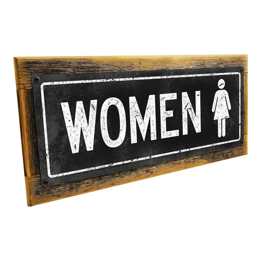 Framed Black Women Metal Sign