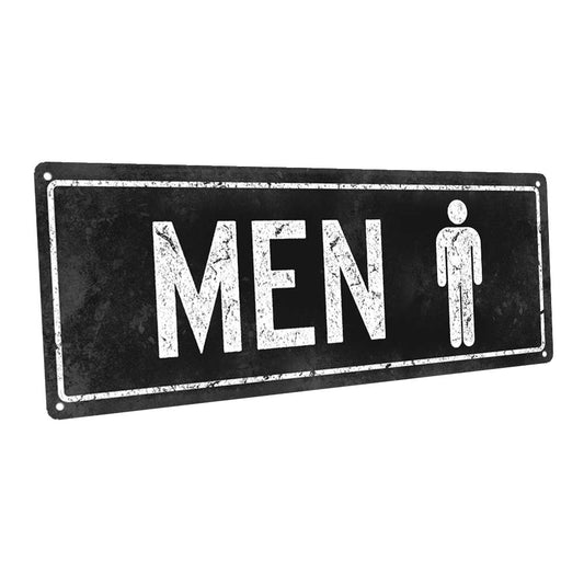 Black Men Metal Sign