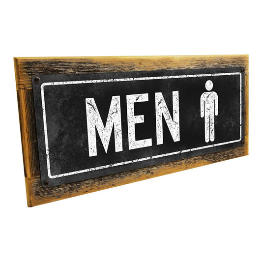 Framed Black Men Metal Sign