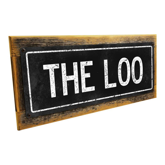 Framed Black The Loo Metal Sign