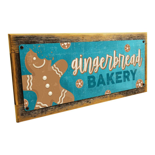 Framed Gingerbread Bakery Metal Sign