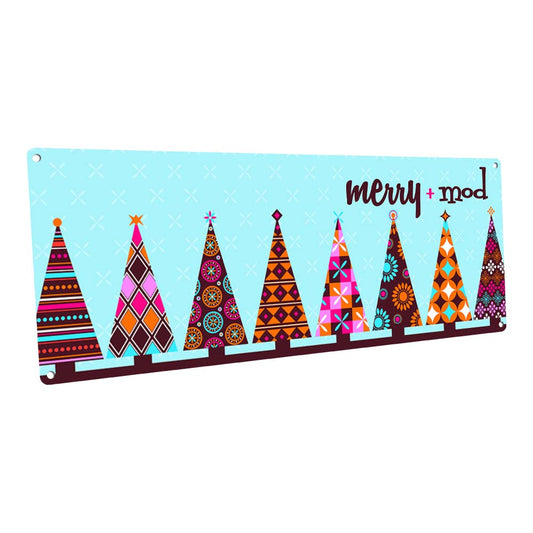 Merry And Mod Christmas Metal Sign