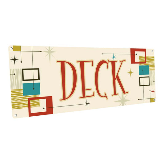 Mid-Century Deck Metal Sign