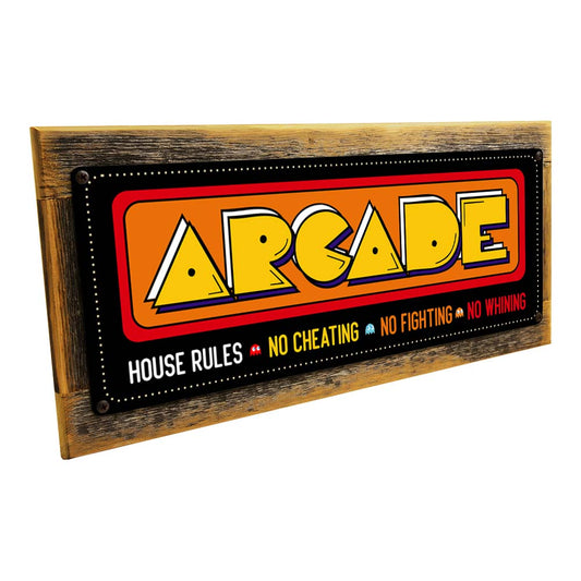 Framed Retro Arcade Metal Sign