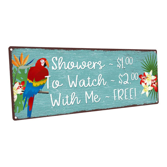 Shower Price List Metal Sign