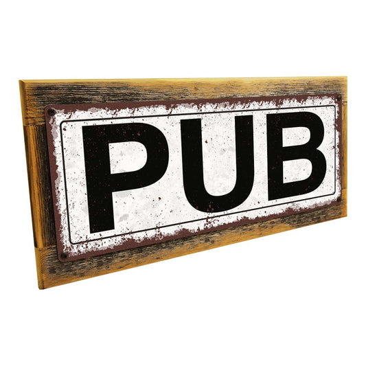 Framed Pub Metal Sign