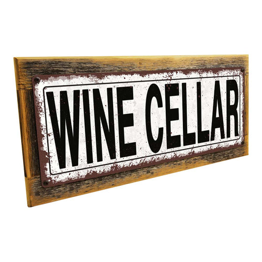 Framed Wine Cellar Metal Sign