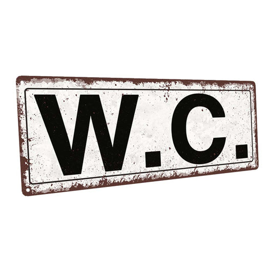 W.C. Metal Sign