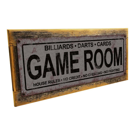 Framed Game Room Metal Sign
