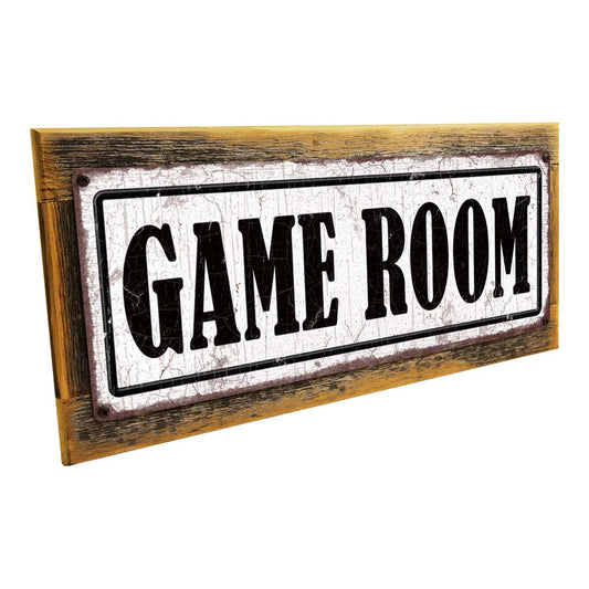 Framed Game Room Metal Sign