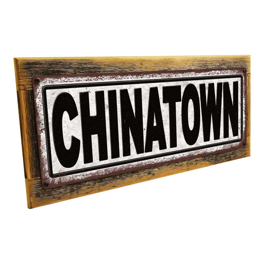 Framed Chinatown Metal Sign