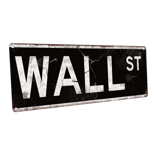 Wall St. Metal Sign