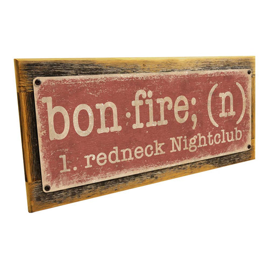 Framed Bonfire Metal Sign