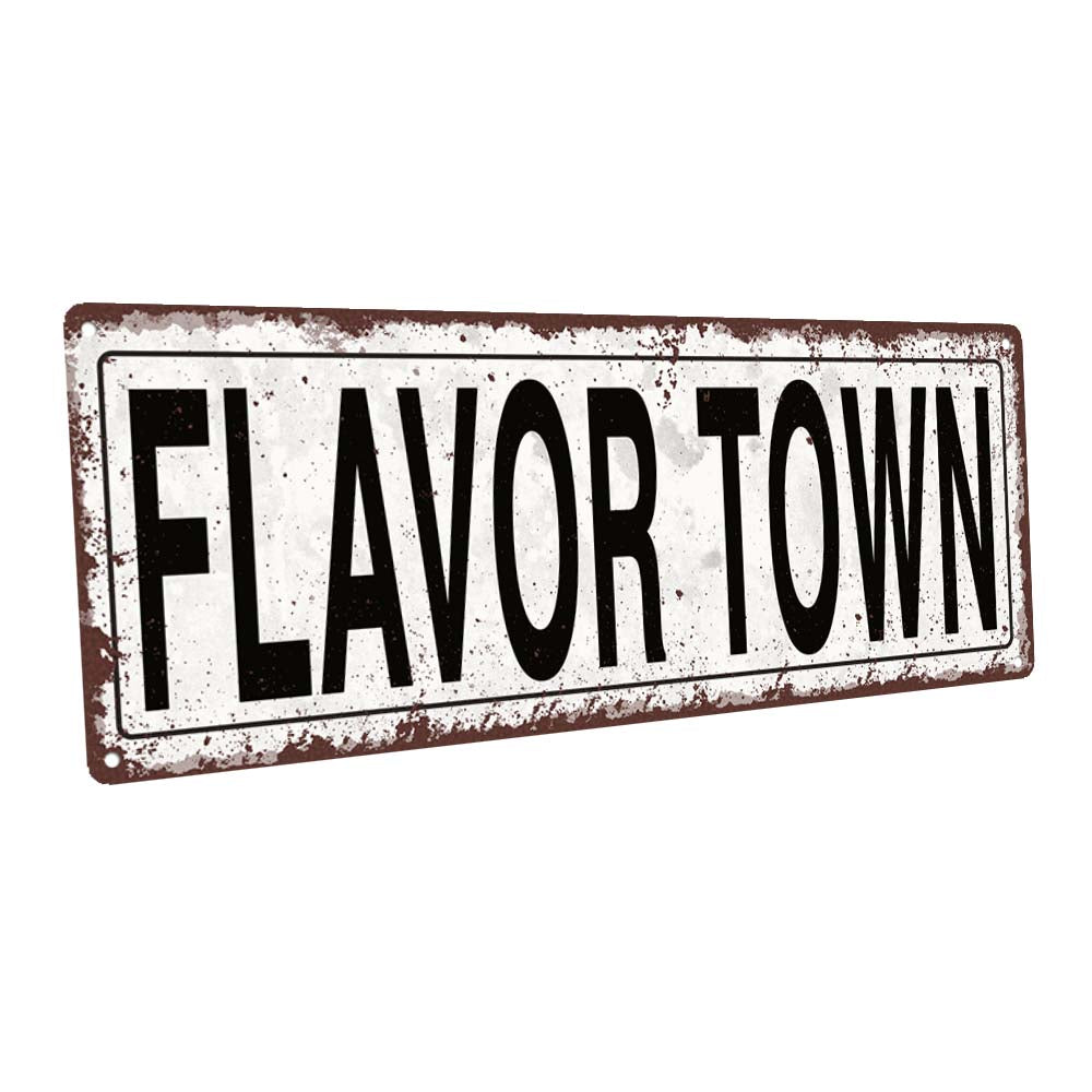 Flavor Town Metal Sign