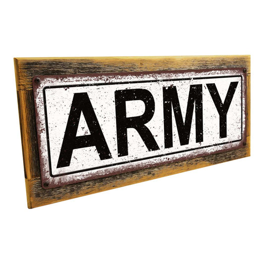 Framed Army Metal Sign