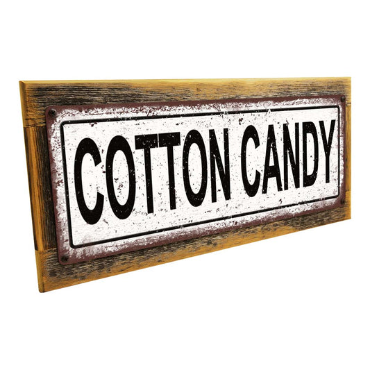 Framed Cotton Candy Metal Sign