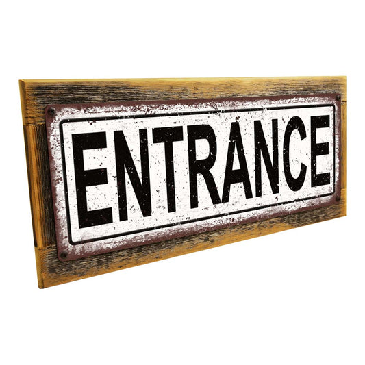 Framed Entrance Metal Sign
