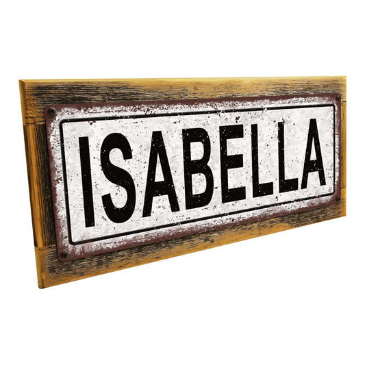 Framed Isabella Metal Sign