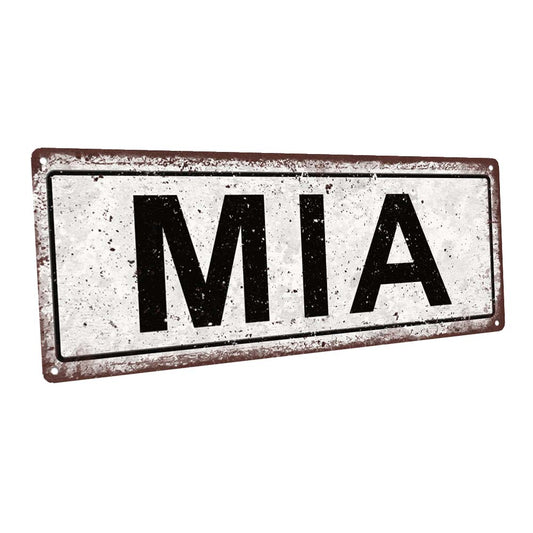 Mia Metal Sign