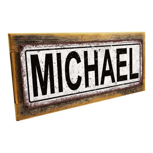 Framed Michael Metal Sign