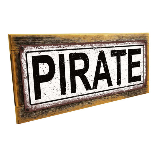 Framed Pirate Metal Sign