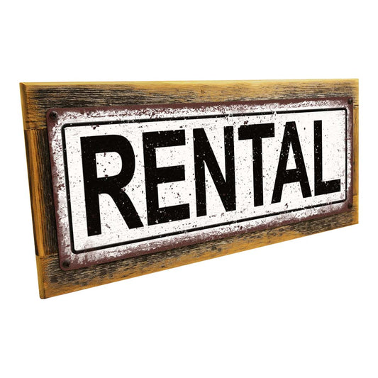 Framed Rental Metal Sign
