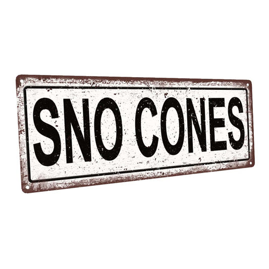 Sno Cones Metal Sign