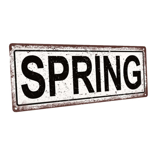 Spring Metal Sign