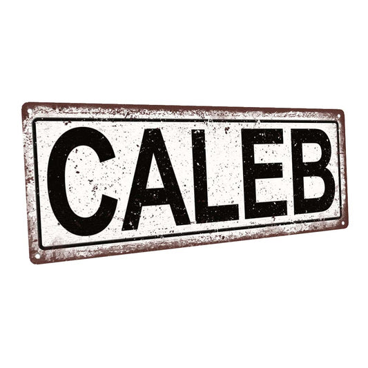 Caleb Metal Sign