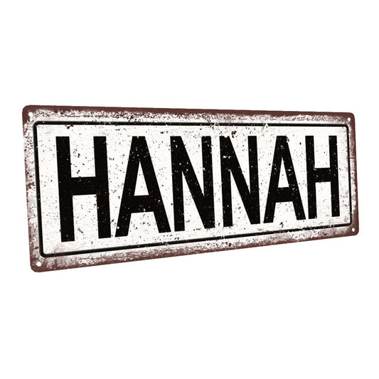 Hannah Metal Sign