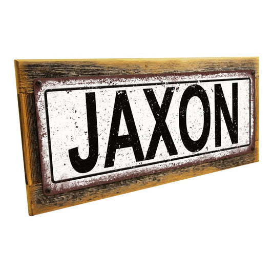 Framed Jaxon Metal Sign