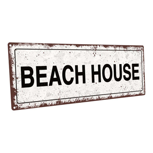 Beach House Metal Sign