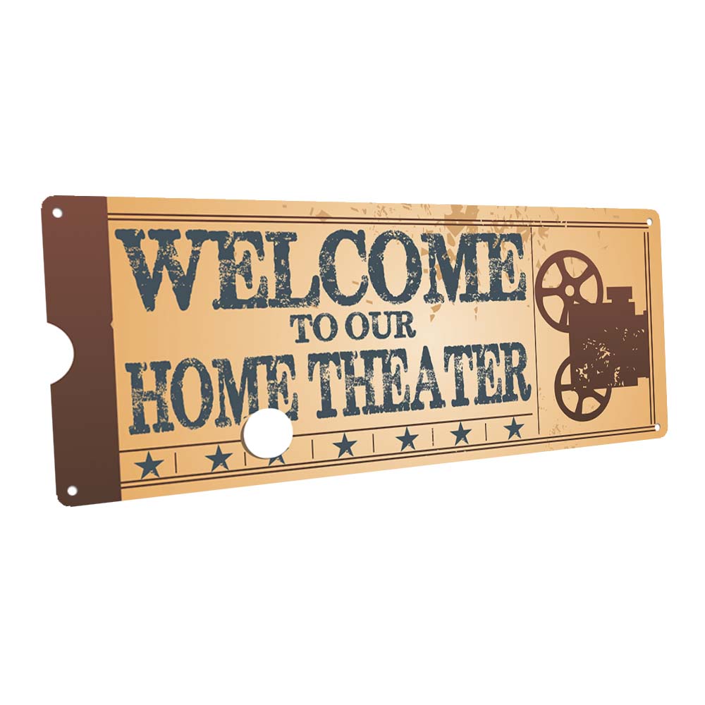 Home Theater Movie Projector Metal Sign