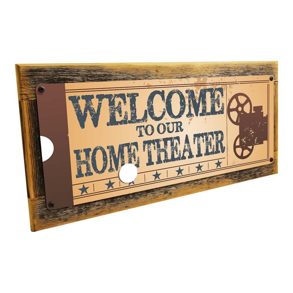 Framed Home Theater Movie Projector Metal Sign