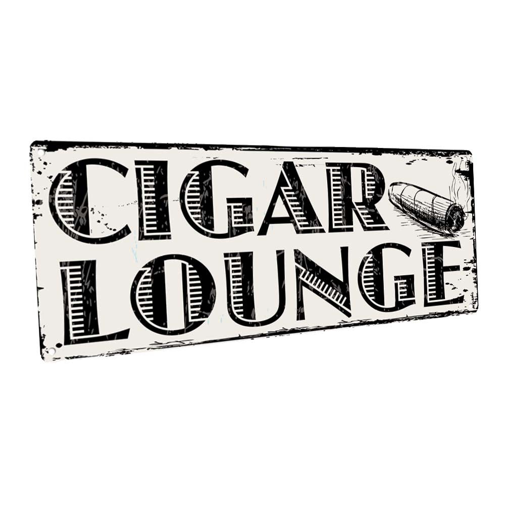 Cigar Lounge Metal Sign
